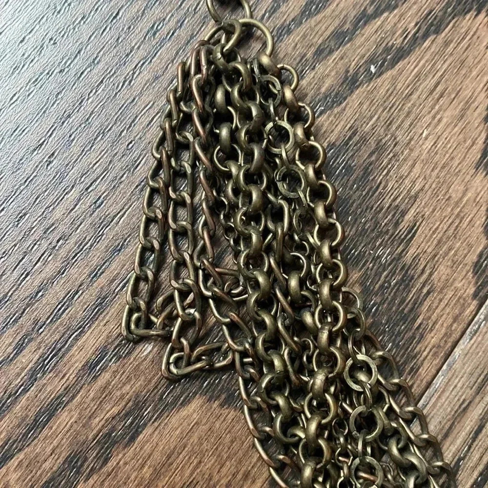 Rustic Chain Brown Necklace - Picture 3 of 5